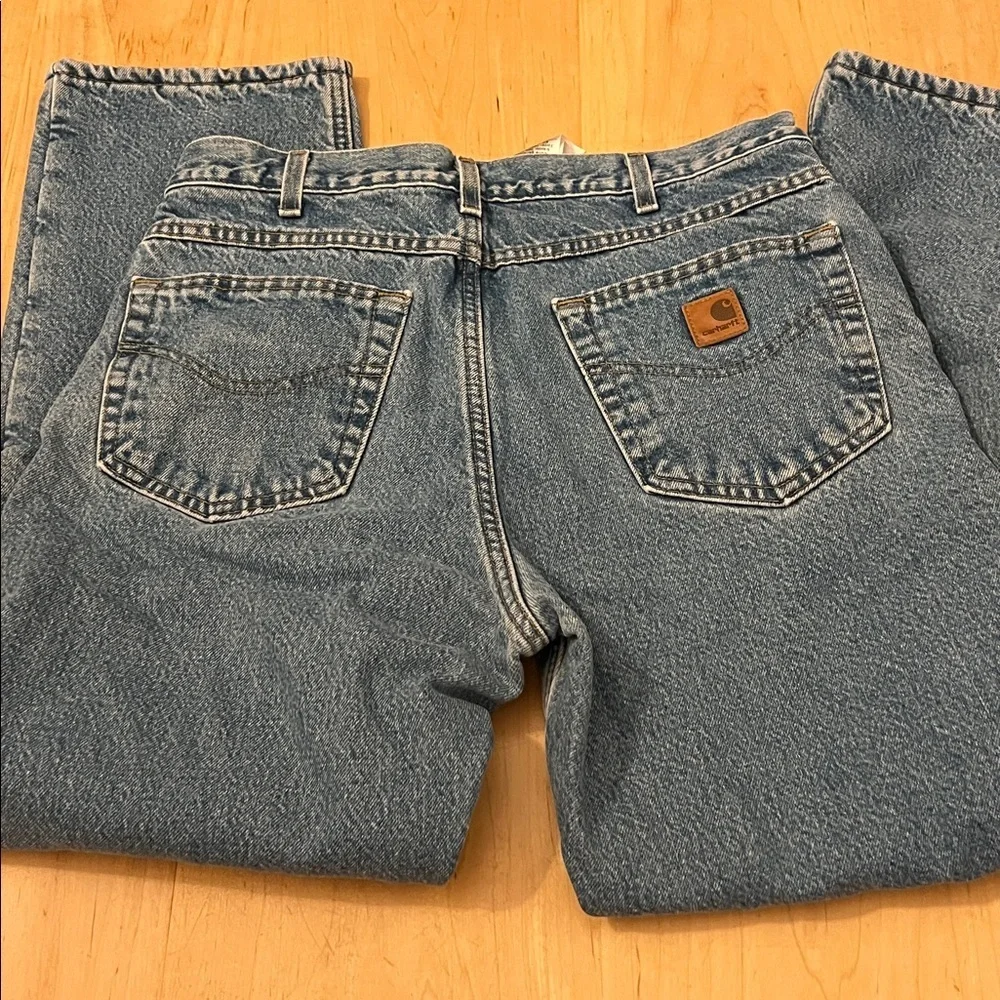 Carhartt Men's Fleece Lined Relaxed Blue Jeans 32x30